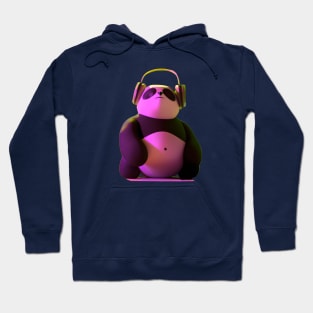 Asocial Synthwave Panda (Transparent) Hoodie